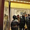 薛永年（左三）等理论家在北京饭店“海门田园山水画展”
