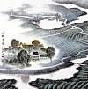 张正忠田园山水画  母校梦忆